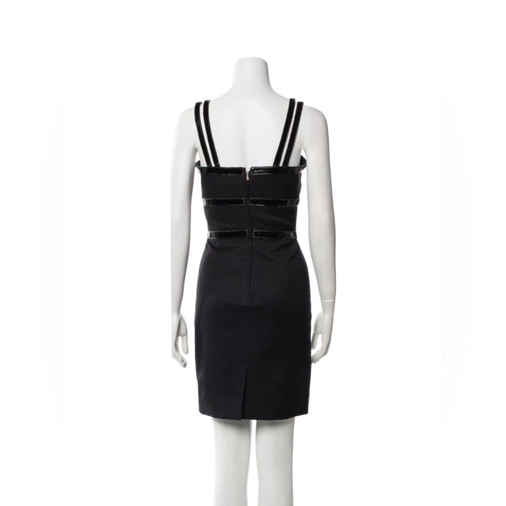DOLCE & GABBANA Black Patent Buckle Strap Bondage Sexy Mini Dress 38 US 2 FLAWED - Picture 7 of 13